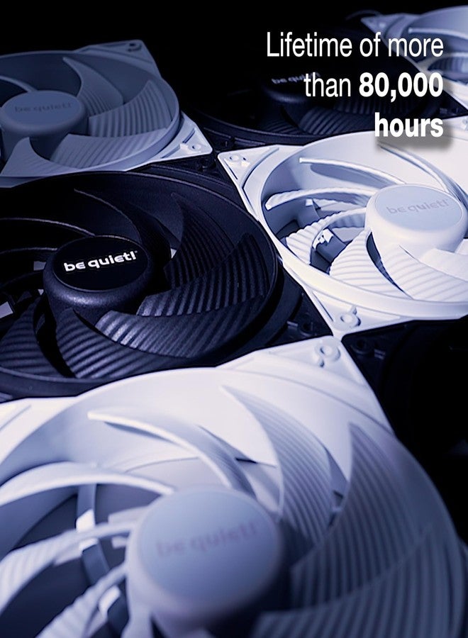 be quiet! Pure Wings 3 140mm PWM White Fan | High top-end Speed | Low Minimum RPM | Optimized Fan Frame | Extraordinary air Pressure | White | BL112 - Image 5